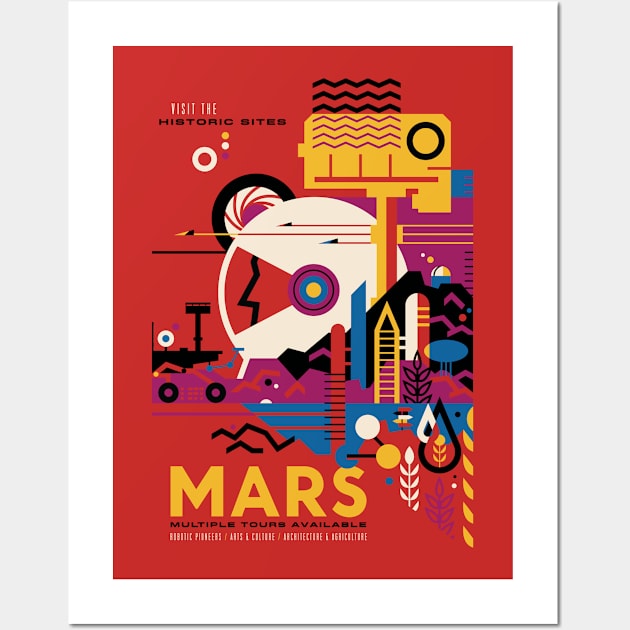 NASA Mars Travel Tour Wall Art by kurandas